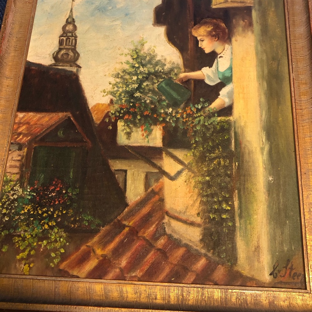 Original canvas painting by E Steep